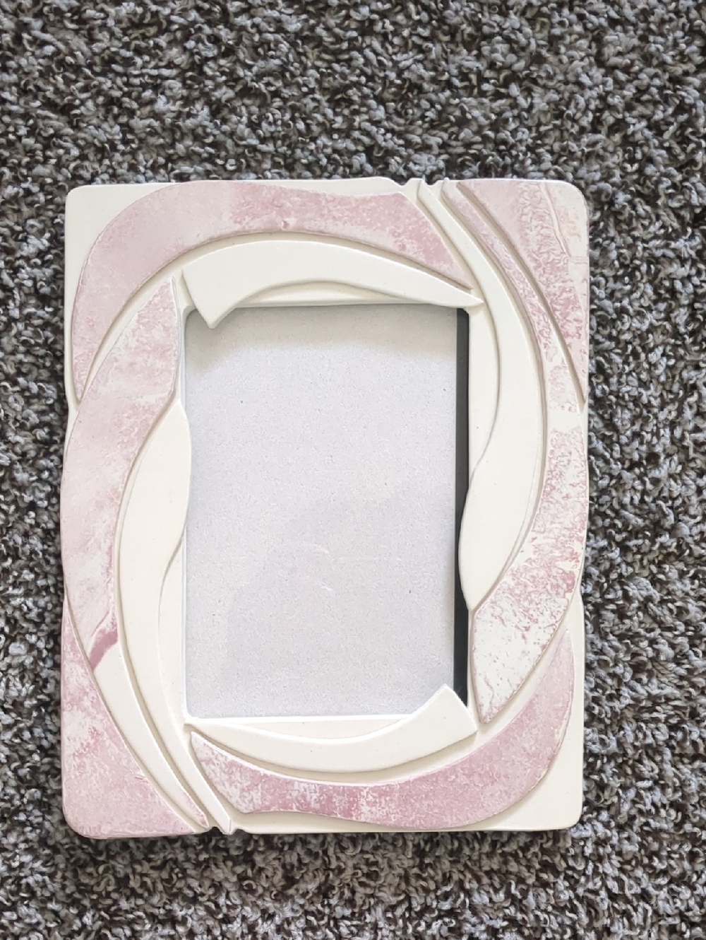 Pink and Cream Decorative Ceramic Photo Frame
